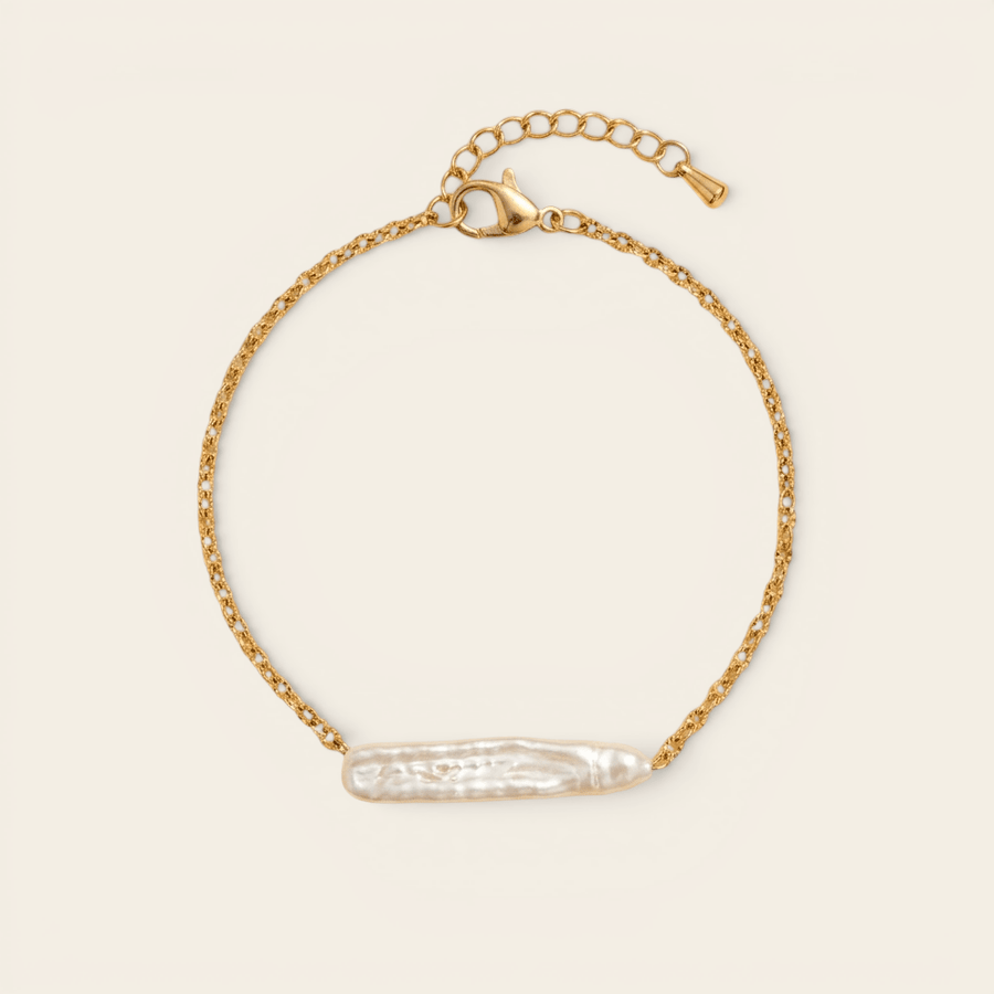 Bracelet Verika Bijoux Thalé en acier doré à fine perle de culture