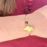 Bracelet jonc Ginko
