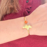 Bracelet jonc Ginko